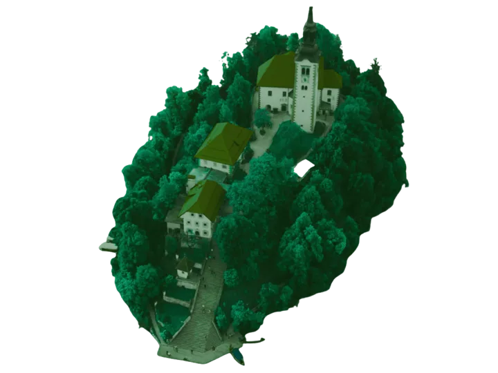 Inseln in Bled bei einer globerocker Reise in Slowenien