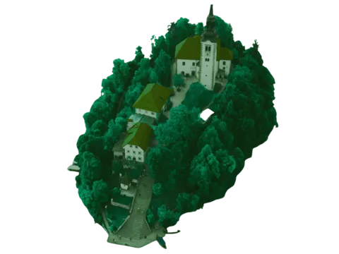 Inseln in Bled bei einer globerocker Reise in Slowenien