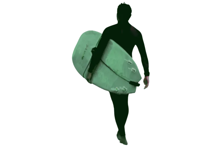 Surfer mit Surfboard in den USA